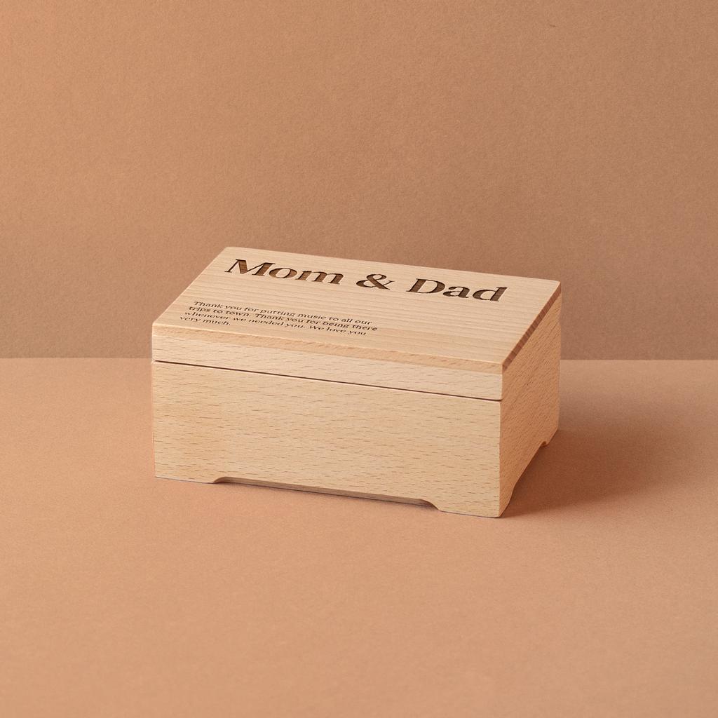 Walnut wooden music box Astros
